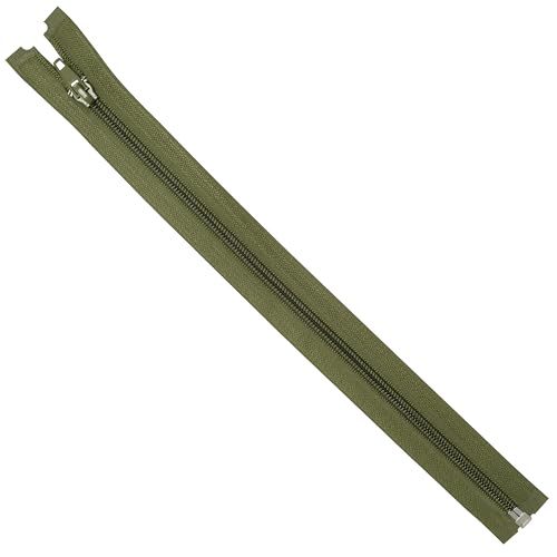AERZETIX - Juego de 10 Cremalleras de espiral N°5 30cm separables con cursor - en metal nylon poliéster - color verde militar - para costura manualidades creaciones textiles