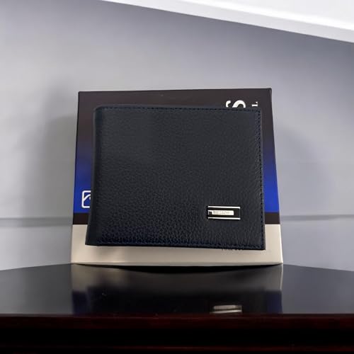 Men's Wallet - 100% GENUINE LEATHER,manufactured in Peru. Black textured wallet4