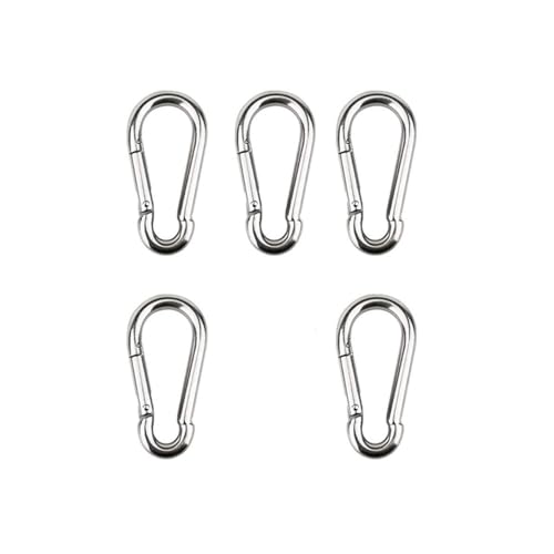 LKLNCXC Clip a Scatto Moschettoni in Acciaio Inossidabile 304 con bloccaggio a Vite, Maglie Rapide, moschettone di Sicurezza, Anello Collegamento for Catena, Fibbia for(M4,5PCS)