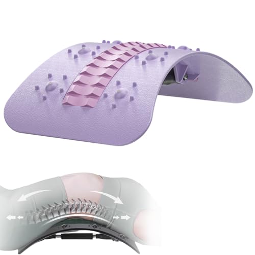 GOMETY - Masseurs pour Le Dos, Civière Dorsale Réglable avec Points de Massage, Soulagement Lombaire Étirement Vertébral Multi-Niveaux contre Sciatique, Hernie Discale, Scoliose