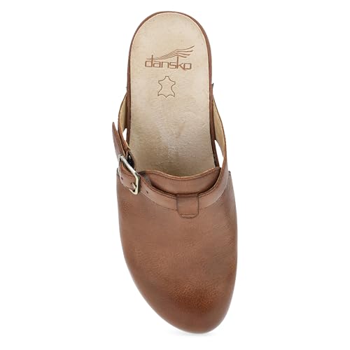 Image of Dansko Leandra Women's Clog with Cushioned Footbed - Slip-On Shoe with Breathable Suede Socklining, Rubber Outsole