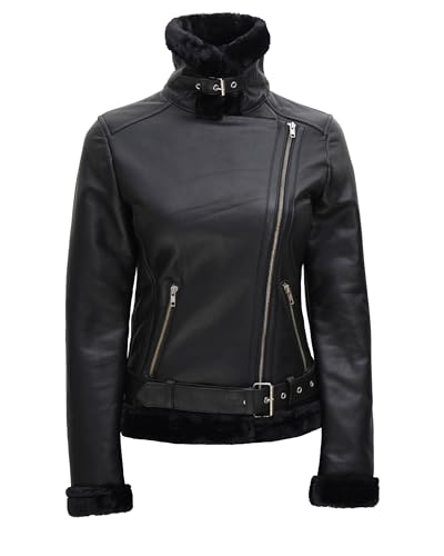 fjackets Leather Sherpa Jackets For Womens - Real Lambskin Shearling Jacket Womens3