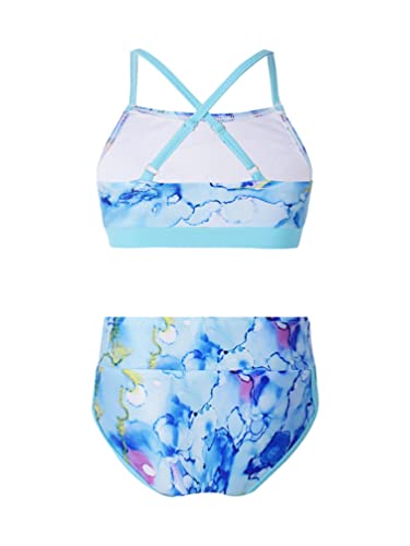 iiniim Kids Girls 2 Piece Bohemian Tankini Set Criss Cross Bikini Swimsuit Bathing Suit Swimwear Outfit2