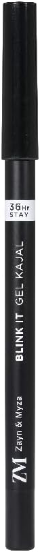 ZM Zayn & Myza Gel Kajal | Intense Colour | Long-lasting 36Hr wear | Transfer proof | Waterproof | Smudge Proof, 0.35g