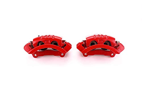 Toyota Corolla iM Brake Calipers & Components - Power Stop Rear S4894 Pair of High-Temp Red Powder Coated Calipers