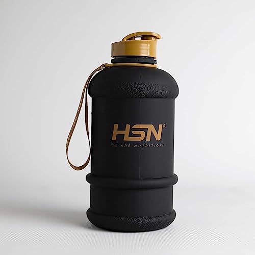 HSN Bidón We Are Nutrition! Libre de BPA | 1,3 litros | Negro | Tamaño Mini, Plástico Antigolples y Fácil de Transportar | Con Cierre Hermético, Tapón Anti-Fugas | Sin Olores