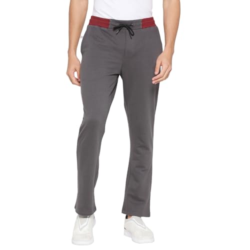 Image of Being Human Grey Regular Fit Track Pants for Men Clothing