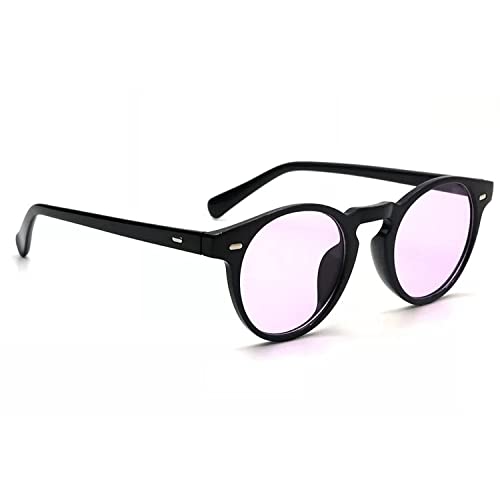 Image of Dervin UV Protected Small Shape Rivet Round Sunglasses for Men and Women