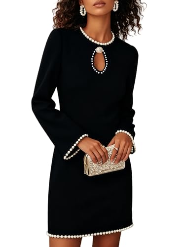 Image of Figdaw Sparkling Rhinestone Bodycon Dress for Women Special Occasions,Night Out