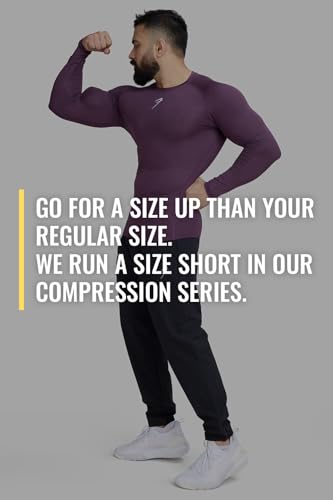 Image of FUAARK Men's Full Sleeve Compression T-Shirt - Athletic Base Layer for Fitness, Cycling, Training, Workout, Tactical Sports Wear