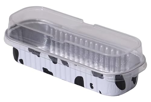Yatome アルミ容器 50個入り 使い捨て皿 使い捨て容器 アルミ製ラメキン PP蓋付き/カバーなし 耐熱 防水 耐油 DIY製菓用品 オーブン対応 デザートケーキパン毎日のベーカリーパーティー用 家庭・商用両用 (蓋付き,A)