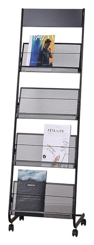 Supports de rang et porte-revues sur pied permettant de gagner de l'espace