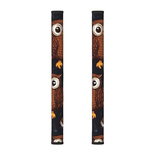 Owls Footabll - 2 fundas para manija de puerta de refrigerador, bola deportiva, cubierta de manija de electrodomésticos de cocina para nevera, microondas, estufa, horno, lavavajillas, decoración