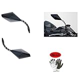 Espejos retrovisores retrovisor de manillar para moto Far deportivos par universal para Gilera DNA 50 GP Experience 2002 – 2003