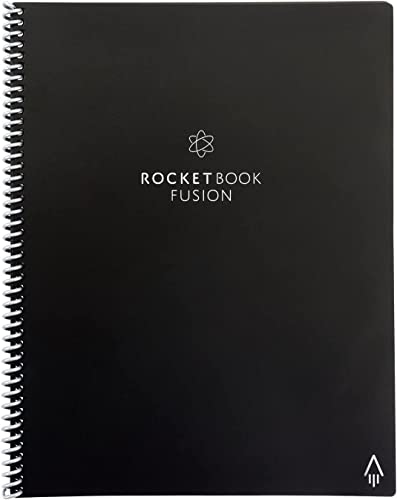 Rocketbook Fusion Reutilizable Agenda y Cuaderno Conectados Digitalmente con Bolígrafo, Paño y...