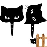 demaxiyad Gartentrainer für Katzen, dekorativ, Metalleinsatz für Katzen – Gartendekoration, dekorative Einsatzstatuen | Landschaftsdekoration mit Kätzchen, hohl, Figur