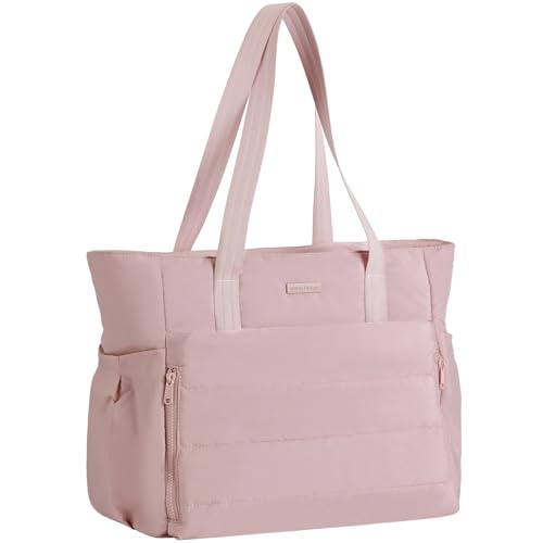 Image of NISHEL Travel Puffy Tote Bag For Women, Ultra-Lightweight Large Tote Purse For Office Day And a Short Weekend Getaway