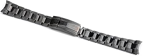 Bracelet acier 20-21mm à dégagement rapide et embout incurvé pour montre homme et femme