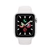 Apple Watch Series 5 (GPS, 44MM) - Silver Aluminum Case with White Sport Band (Renewed) #1