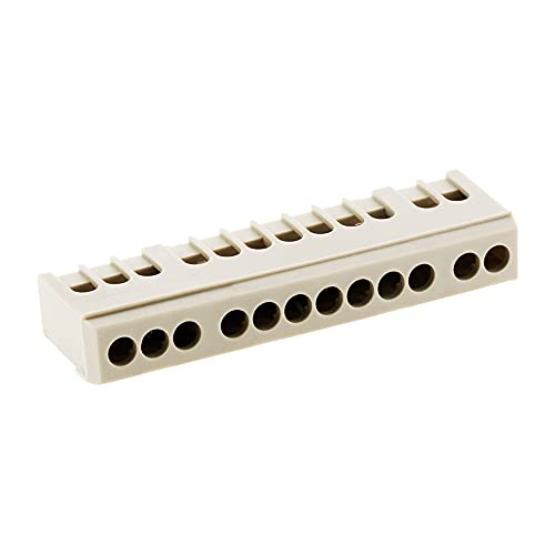 Zenitech - Bornier de terre 12 modules - gris