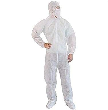 Disposable Breathable Polypropylene Coverall | Elastic Cuffs | White | Economic Grade 24g (Case of 25)