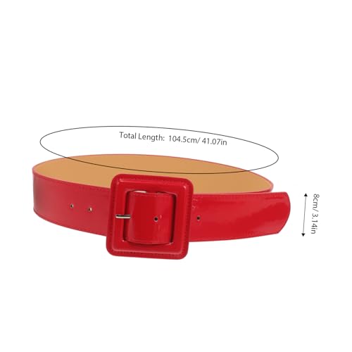 Fashion Women Belt Sleek Classical Leather Waist Belt Adjustable Work Business Dress Belt Black2