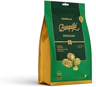 Barquillo Premium Pistachio Coated Chocolate Pouch - 10 Pcs (200 gm) | Pista Cream Filled Biscuit Roll imported | Dubai couverture taste | Valentine's Day Gift Pack Celebration specially for Festivals
