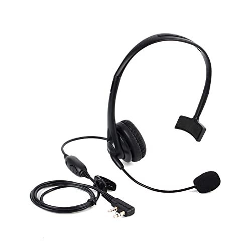 YNIBST ケンウッド対応 BAOFENG対応 ヘッドセット式 インカムイヤホンマイク L型2ピンコネクタ 有線 片耳 UBZ-LP20 UBZ-LM20 UBZ-LK20 UBZ-EA20R UBZ-LP27 UTB-10用