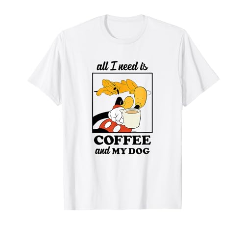 Mickey Mouse t-shirt graphique en coton imprimé avec motif chien café
