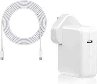 Macbook Pro/Air Charger - 60W USB C Super Fast Charge Power Adapter for Apple Macbook Pro & Macbook Air, USB-C Compatible Laptops, Tablets & Phones, 2m (6.6ft) USB-C to USB-C Charging Cable