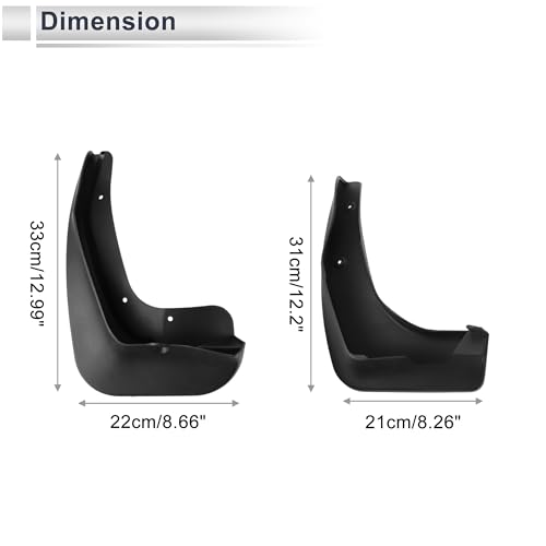Image of X AUTOHAUX 1set Front and Rear Mud Flaps Splash Guards Mud Guards for BMW 1 Series(116i /118i) F20 2012-2016 W /Mount Accessories