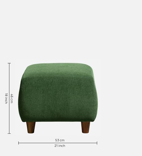 Image of Sleepyhead Yolo Ottoman Designed by Duroflex - Premium Fabric Pouf, Stylish & Durable Accent Stool - Avocado Green
