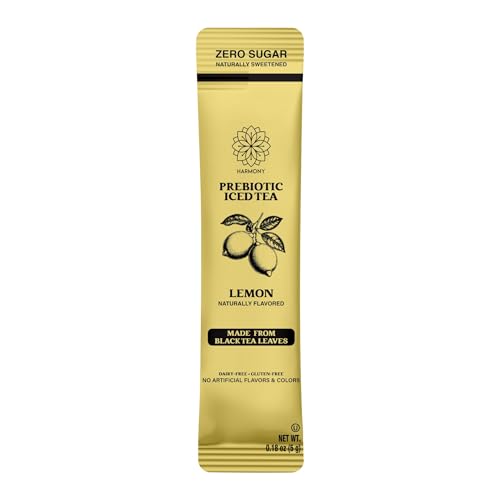 Image of Harmony Lemon Prebiotic Black Iced Tea, 10 Sticks
