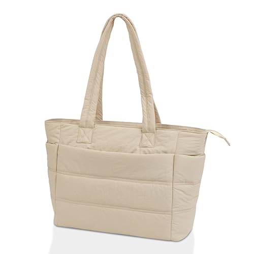Image of Tote Bag for Women ,Travel Puffy Tote Bag For Women,Puffer Work Tote Handbag、Shoulder Bag Handbag for Travel, Work, Gym