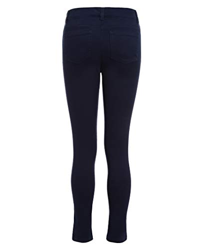 Image of Nautica Girls' School Uniform Twill Skinny Pants, Comfortable Stretch Material, Wrinkle & Fade Resistant