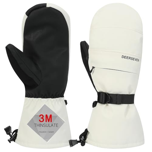 Winter Ski Mittens Men & Women Snow Warm Insulated Waterproof Windproof for Cold Weather and...