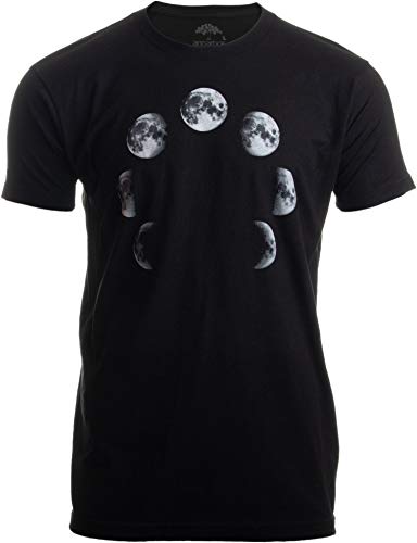 Lunar Cycle | Moon Art NASA Astronomy Space Nerd Full Luna for Men Women T-Shirt-(Adult,S) Black