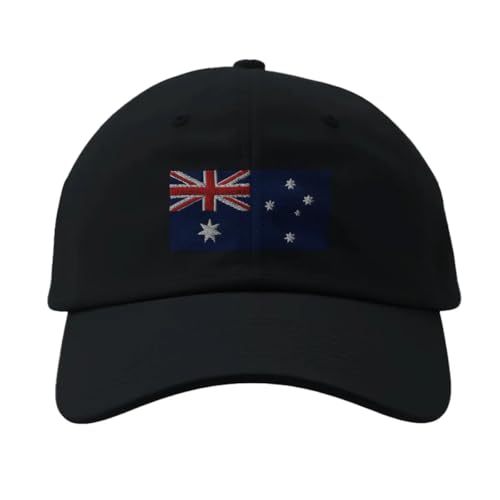 Casquette Drapeau de l'Australie Noir chapeau de soleil ajustable style sportswear
