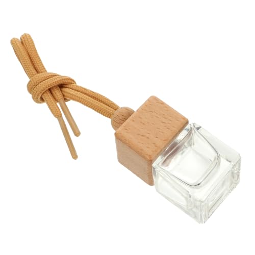 iplusmile 10 Piezas Colgante Botella De Perfume Botella Difusora De Aceite Fragancia Ambientador De Coche Clip De Ventilación Del Florero Del Coche Botellas De Aromaterapia De Coche Madera