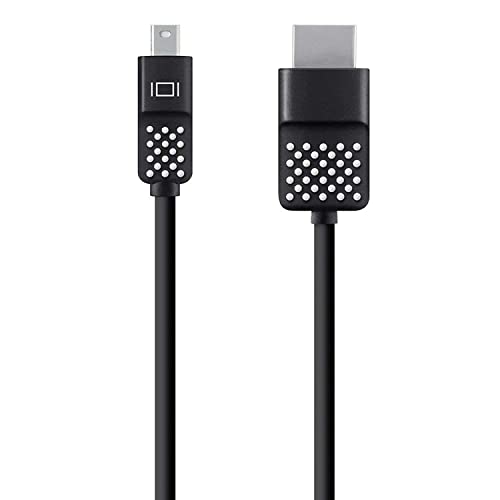 Belkin Mini DisplayPort-/HDMI-Kabel (1,8 m, geeignet für 4K-Auflösung, Macbook Air, Macbook Pro und andere Mini DisplayPort-Geräte) schwarz, F2CD080BT06