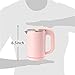 BonNoces Portable Electric Kettle - 0.5L Small Stainless Steel Travel Kettle - Quiet Fast Boil & Cool Touch - Perfect for Traveling Boiling Water, Coffee, Tea (Pink)