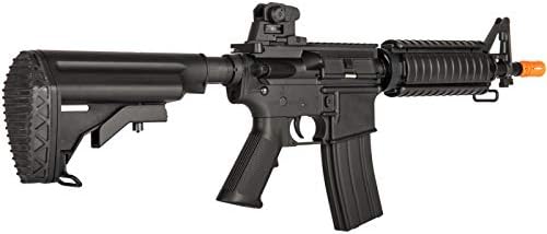 Lancer Tactical Airsoft M4 AEG Rifle with Crane Stock Black