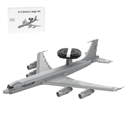 KAROYD E-3 Sentry Fighter Jet Building Kit, Military Aircraft Model, 1700+ Pcs Creative Building Blocks for Teens and Up