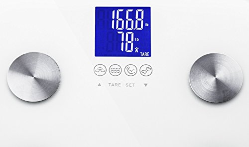 Ozeri Touch 440 Lbs Total Body Bath Scale – Measures Weight, Fat, Muscle, Bone & Hydration With Auto Recognition And Infant Tare Technology #TOP4
