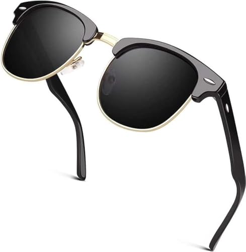 Image of CREEK Inferella CLUB MASTER Riding Glasses, 100% UV Protection, Mirrored Sunglasses For Men & Women CBM 12445