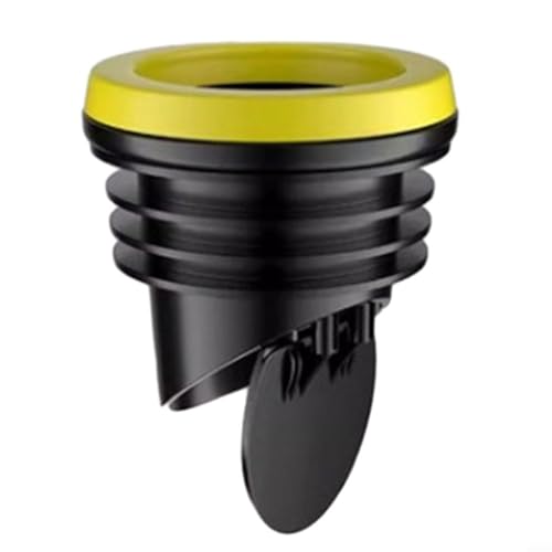 Sileduove Manguito de goma, anillo de goma para inodoro, junta de goma inodora, junta de tubo de drenaje, válvula antirretorno, accesorios de inodoro a prueba de fugas (negro)