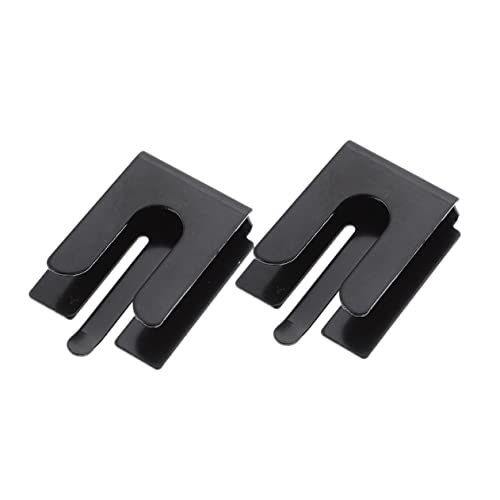 TEHAUX 2Pcs Holder Clip Iron Hook for Microphone Hang Install Without Screws Compatible with Speaker Mics and Durable Design