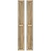 Ekena Millwork ARW101BF207X50UNH Americraft Exterior Real Wood Two Equal Panel Framed Board-n-Batten Shutters (Per Pair), 7"W x 50"H, Unfinished