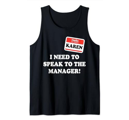 Disfraz de Karen Halloween con texto en inglés'I Want To Speak To The Manager' Camiseta sin Mangas