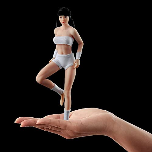 Figurine 1/12 femme T01 en silicone flexible avec son squelette en acier robuste